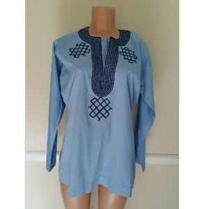 Cotton Top with Embroidered Design